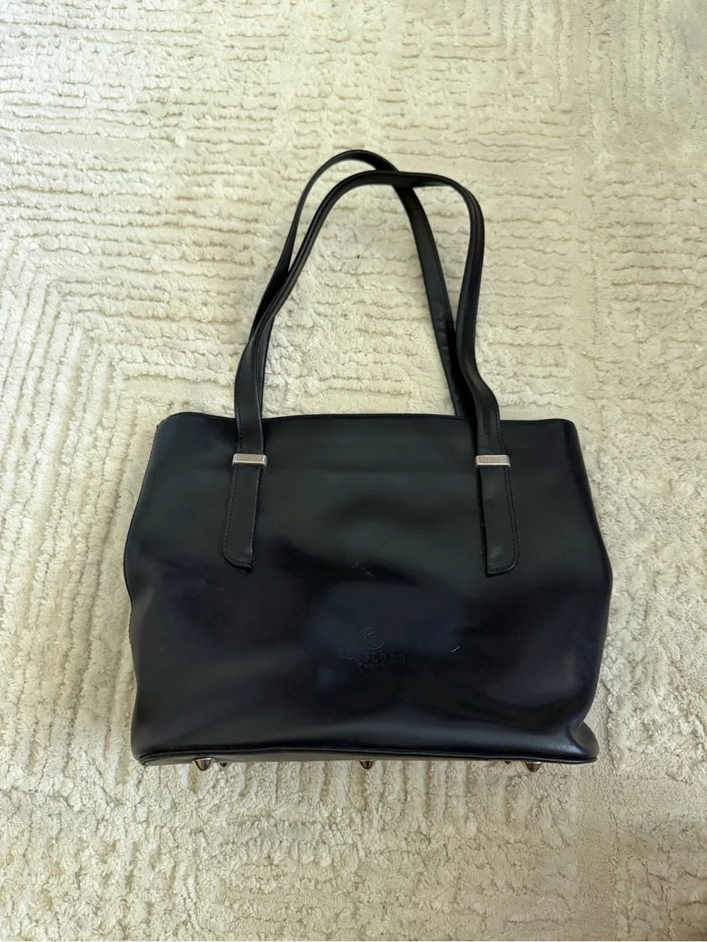 Kesslord Paris Black Leather Tote Bag
